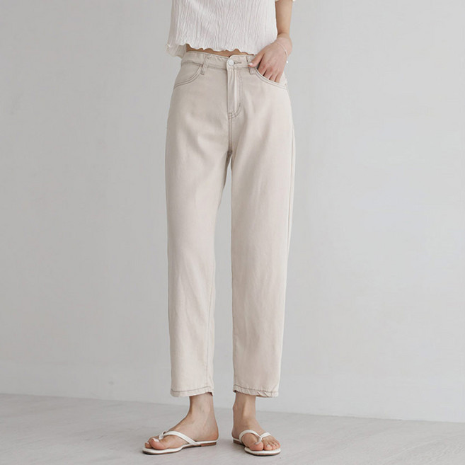 앤드스타일 여성용 롱/기본/숏 기장 썸쿨진 14탄 리오셀 파스텔 배기 팬츠 264524