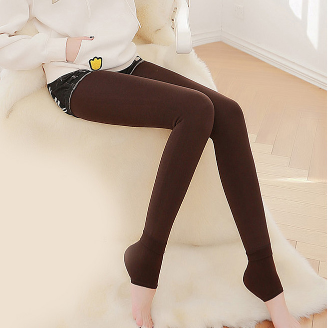 구디프 여성용 기모 융털 겨울 방한 슬림핏 하이웨스트 보온 레깅스