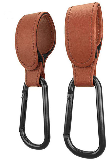 엠케이 심플 유모차 일자형 걸이, 브라운, 2개