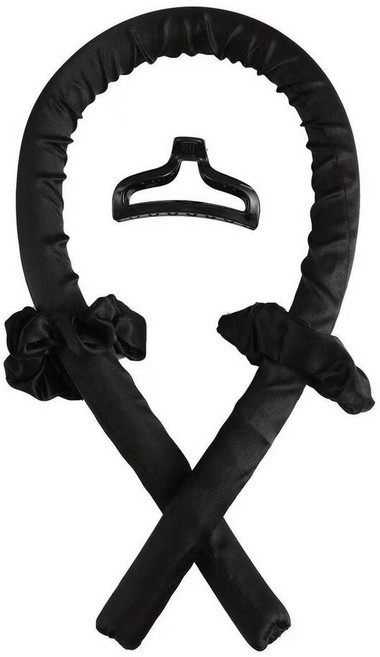 喵汪森林 無熱懶人捲髮神器4件組 黑色 - 輕鬆打造自然捲髮 睡前使用 節省時間, 1組