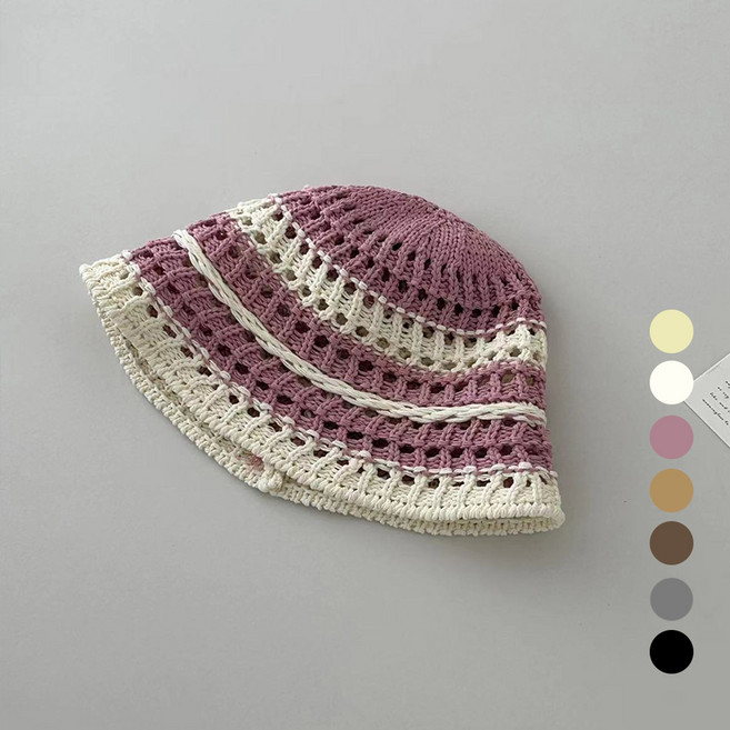 엘쏘 여성용 썸머 니트 버킷햇