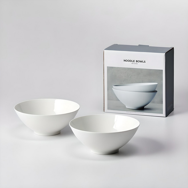 Modern House 拉麵碗, 2個, 白色