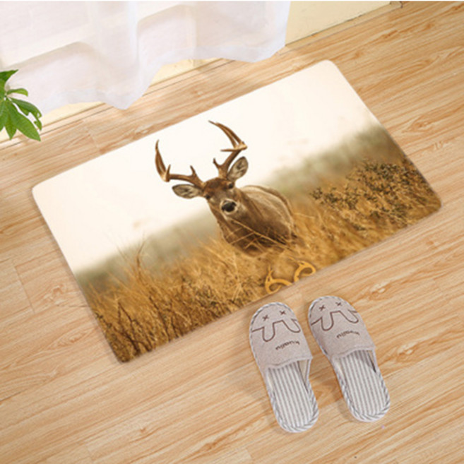 더플 북유럽 뿔사슴 미끄럼 방지 매트, no13