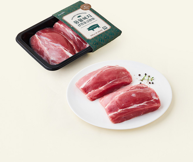 선진포크한돈 동물복지 인증 뒷사태 수육용 (냉장), 1개, 500g