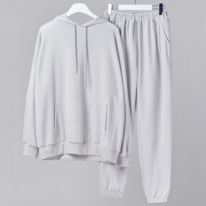 하이후 무지 후드 티셔츠 조거팬츠 셋업 상하의 세트 HE1031