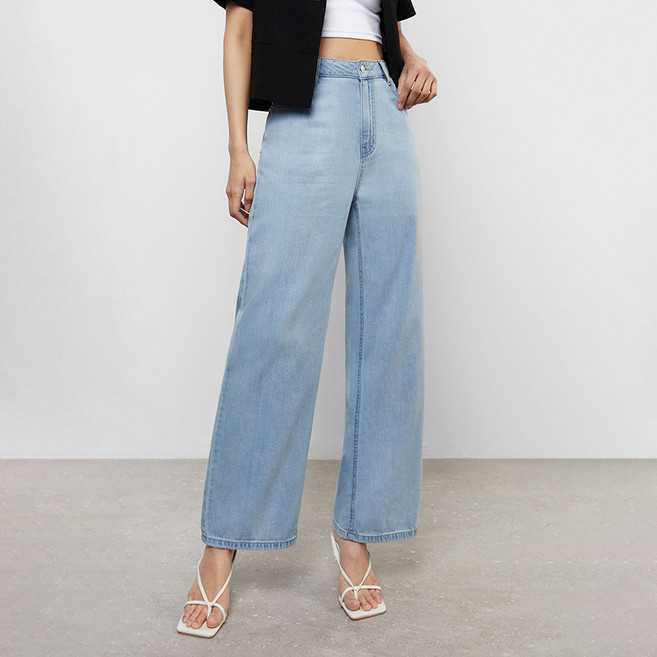 미쏘 여성용 쏘쿨데님 핏업팬츠 와이드핏 165cm