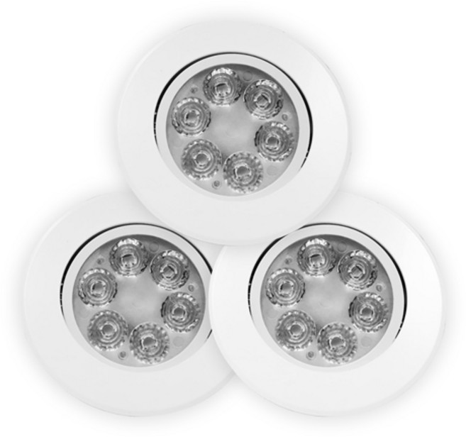 가온엘이디 LED 일체형 MR 5W, 화이트, 3개