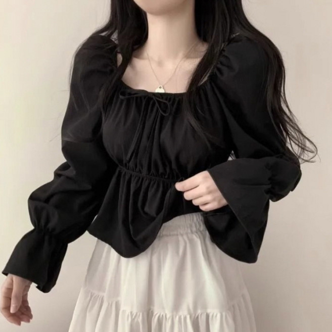 PEONIST 女款甜美露肩蝴蝶結上衣