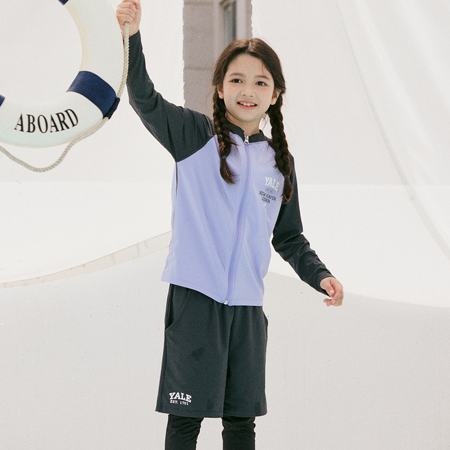 예일키즈 아동용 뉴헤이븐 집업 래쉬가드 YJCCRTE23330