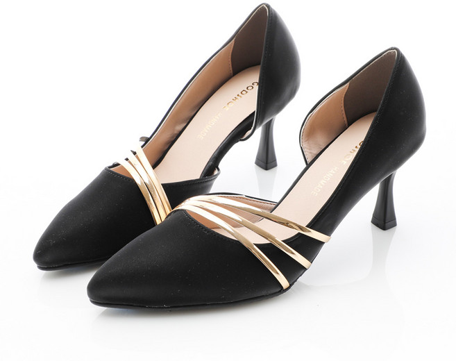 갓슈 트리플 골든 인사이드 오픈 미들힐 7cm