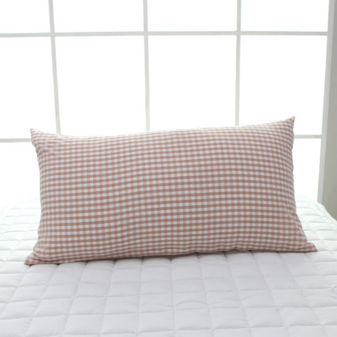 보몽드 국내산 면 30수 선염 사계절 대쿠션 솜포함, 포니체크 코랄베이지