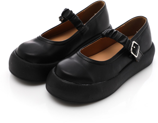 갓슈 여성용 주니로 오버솔 주름밴딩 메리제인