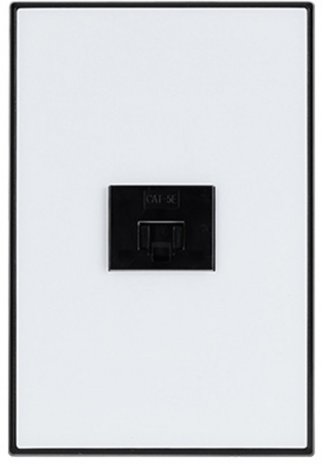 틸인스 인터넷 8p 콘센트 블랙 앤 화이트, 1개