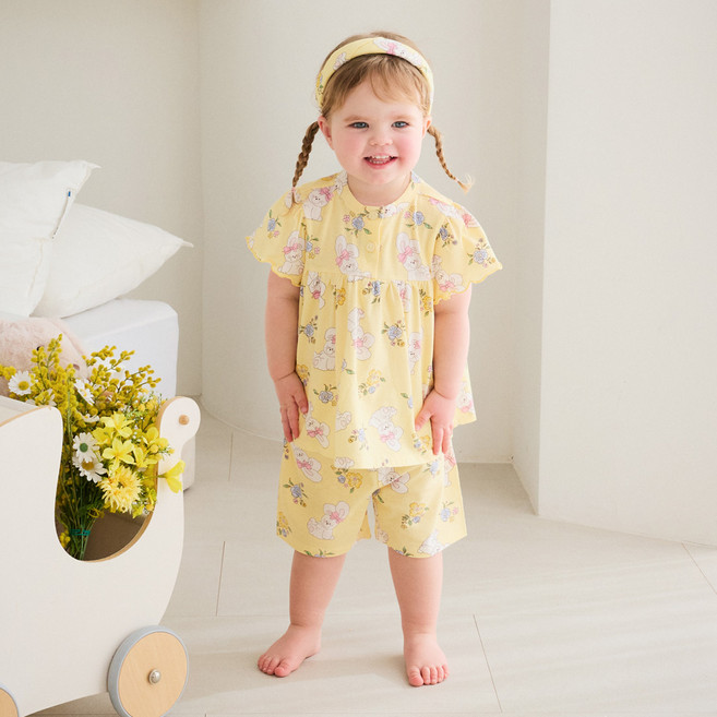 몰리멜리프렌즈 위드플라워 반팔 파자마