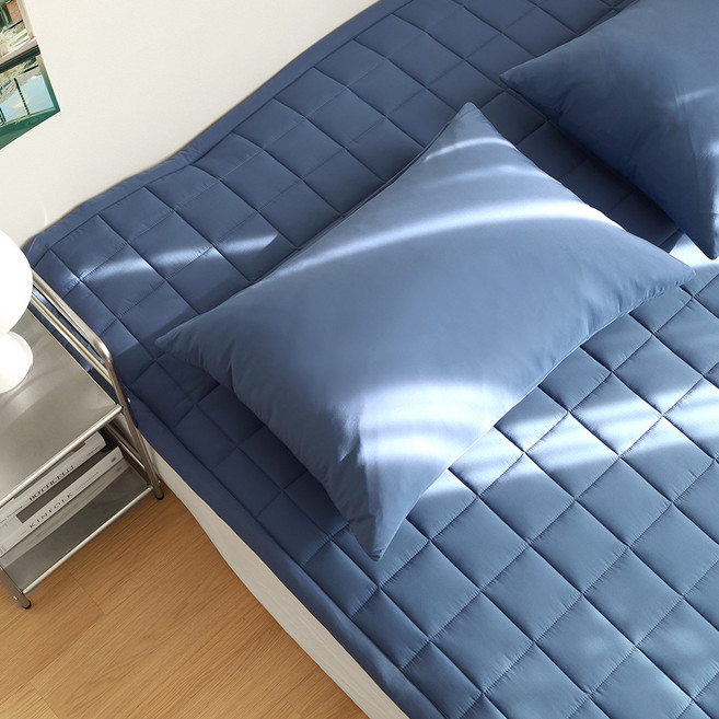 스누즈 모먼트 워싱마이크로 밴딩 침대패드, 네이비