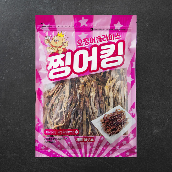 해맑은푸드 찡어킹 오징어 슬라이스, 1개, 350g