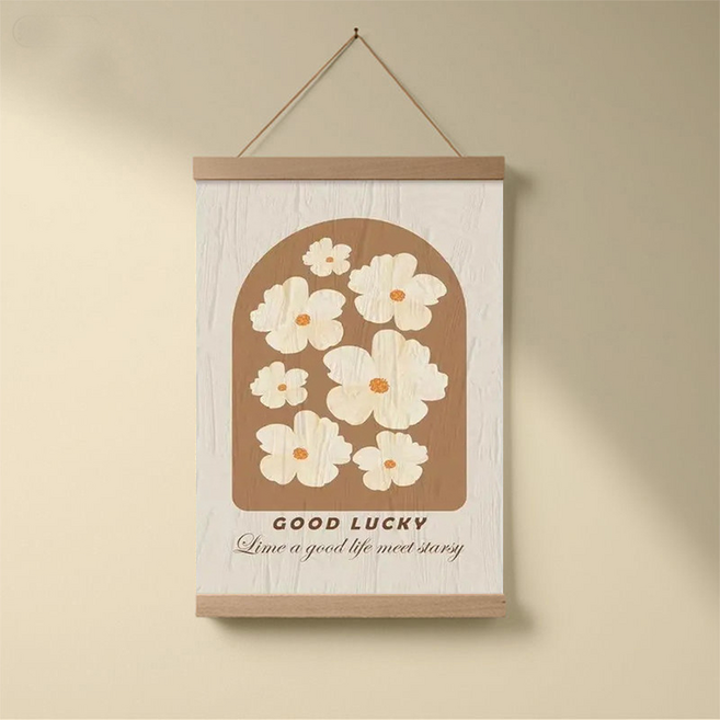 바이데 트렌디한 디자인의 두꺼비집 배전함 가리개 그림 행잉 포스터, 플라워타입 D