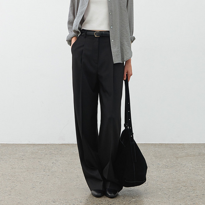 아틀리에나인 여성용 기본/긴 에센셜 컴피 턱 팬츠 PT-5683