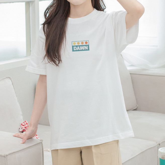 험블스튜디오 여성용 통기성 다운 얇은 면 32수 반팔 티셔츠 KK_247_083