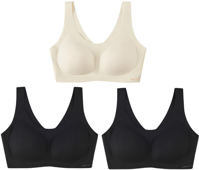 ONE BOY W加固軟支撐奶皮內衣3件組