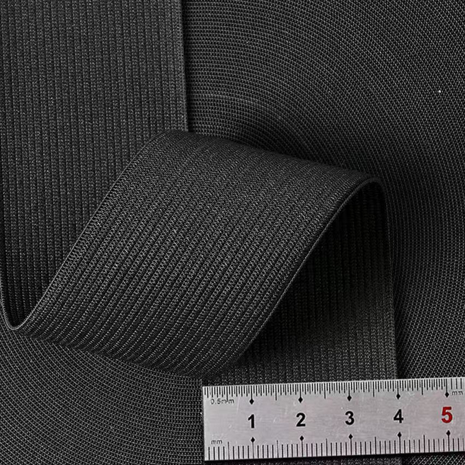 코오미 두꺼운 고탄성 의류 수선용 넓은 밴드 4cm x 10m 6W0104, 1개, 블랙