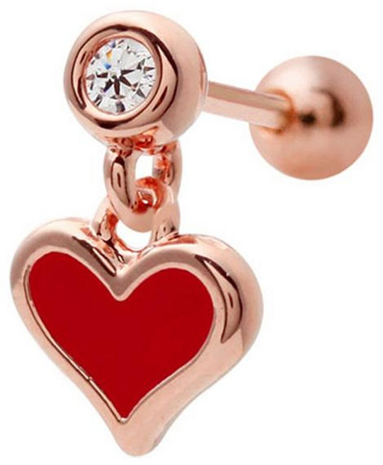 女款 14K 金針 愛心耳環 RS687