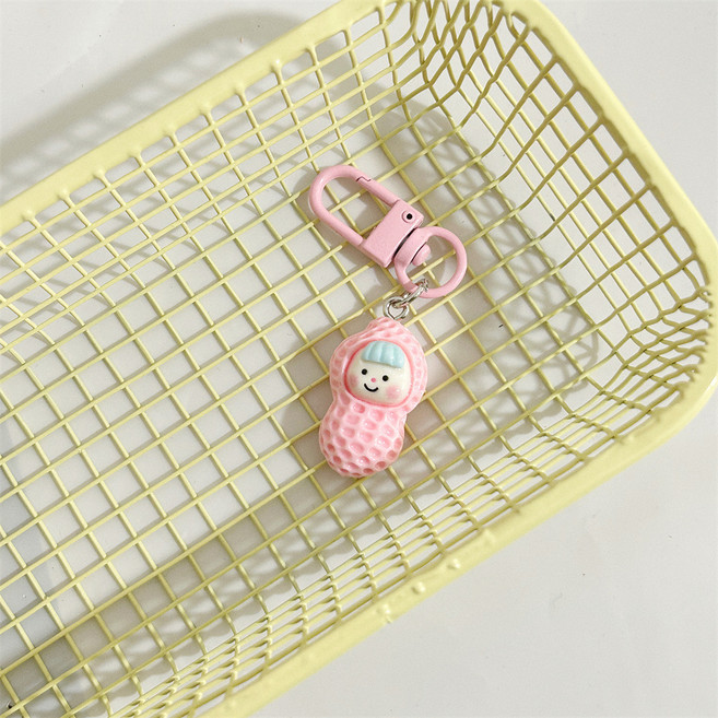 도림 땅콩 친구들 미니 자동차 키링, 1개, 16 핑크콩