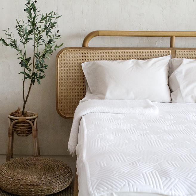 천일카페트 침대 냉감 패드, 화이트, 쿨매트