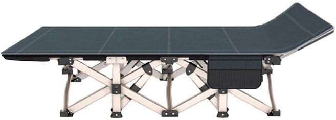 加固單人折疊行軍床-灰, 1入