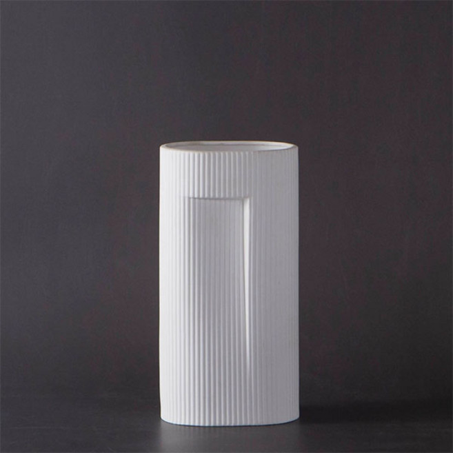 페이지127 리브아 세라믹 화병, 화이트