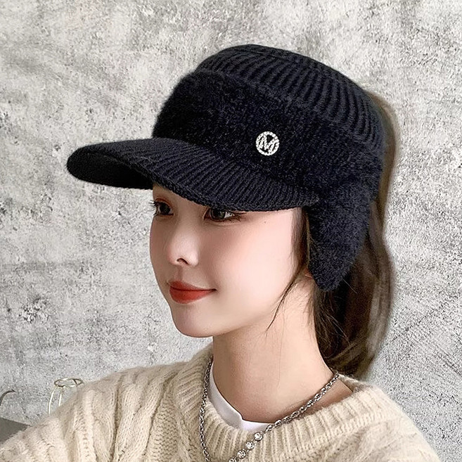 셀레나 니트 귀마개 모자