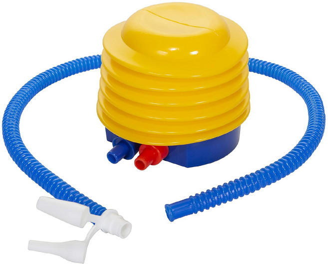 AHOYE 快速省力腳踩打氣筒/打氣機/充氣幫浦, 黃色 + 藍色, 1個