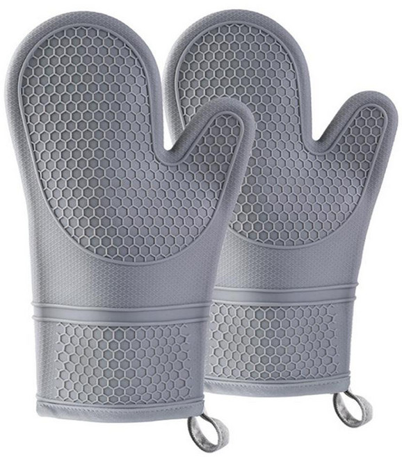 DAILYSHARE 矽膠隔熱手套, 灰色, 2個