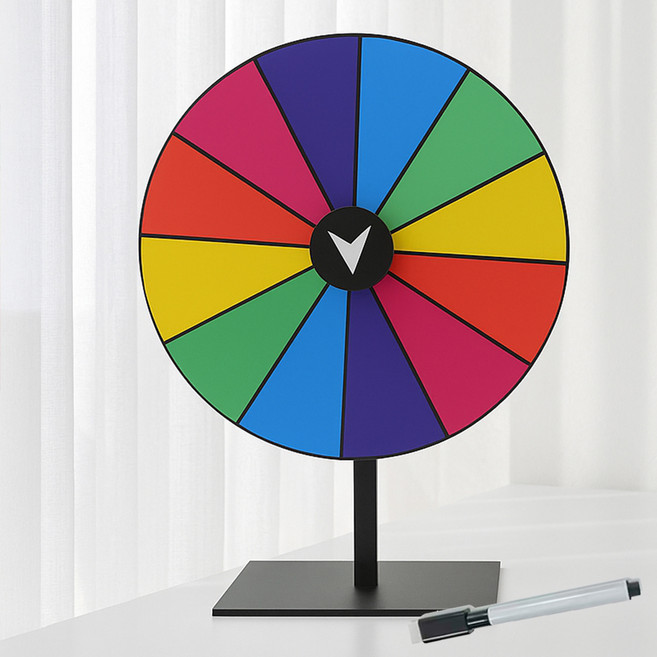 파티공구 게임 회전룰렛 12칸 세트, 1세트, 레인보우톤