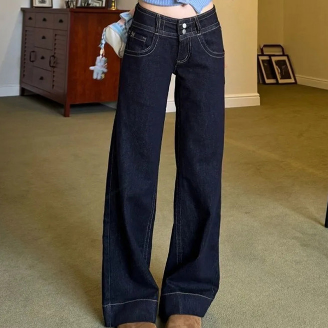 어썸풀 여성용 리먼티머 투버튼 일자 팬츠 A26SPP012703