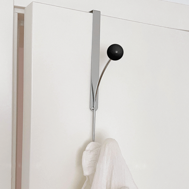 데미무드 슈크림 1구 걸이형 도어 후크, 1개, 제트블랙