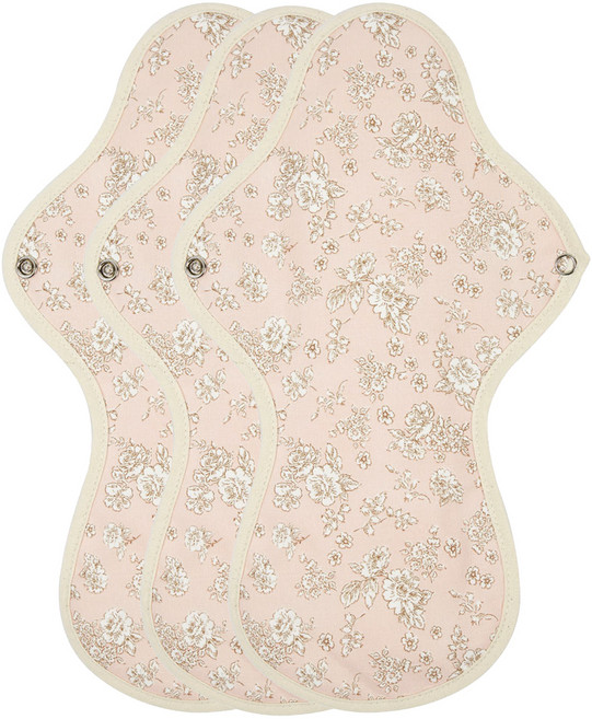 위즐리 면생리대 핑크플라워, 오버나이트, 1개입, 3개