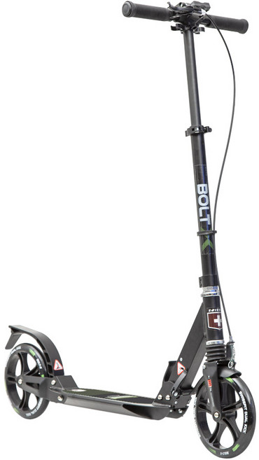 스위스핏 볼트-X 200 듀얼 브레이크 접이식 킥보드, 블랙, 1개