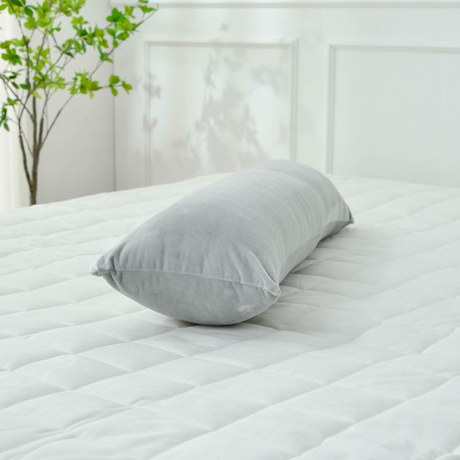 아이닉스 벨라 밍크극세사 사각 바디필로우커버 솜포함, 그레이