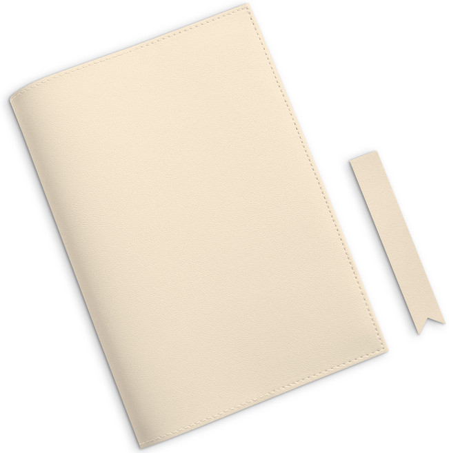 소이믹스 러브썸 가죽 북커버 + 북마크 세트 베이직 M, 베이지, 1세트