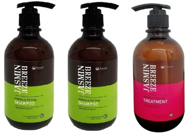 포고니아 모링가 자스민 브리즈 오리지널 리뉴잉 샴푸 500ml x 2p + 트리트먼트 500ml, 1세트