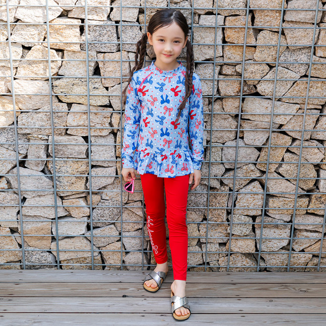 라라아망 별리본 래쉬가드 세트