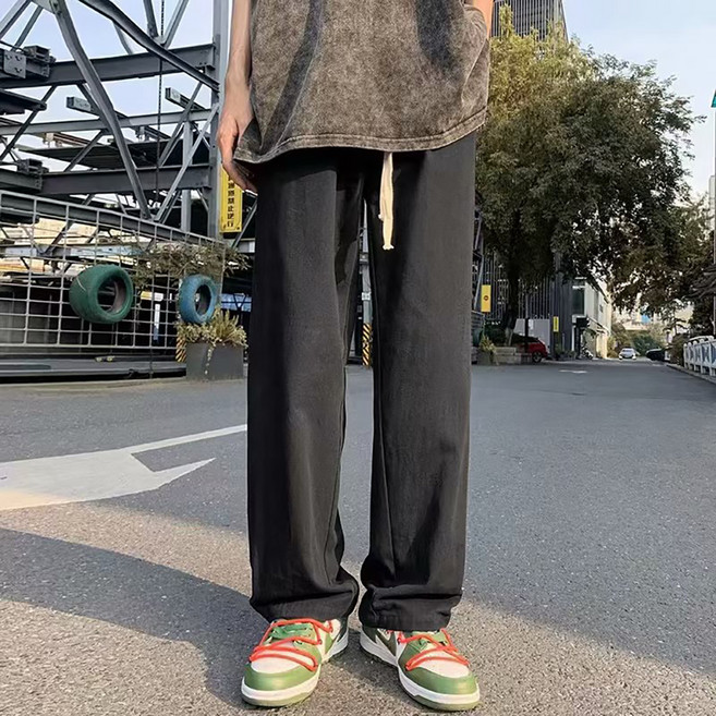 INFIOUS 男士休閒鬆緊帶寬鬆長褲 I263-96