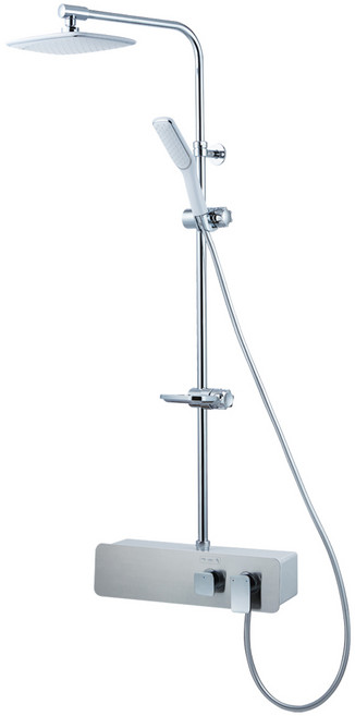 두진 선반형 해바라기 샤워기 수전 DB3000V, 1개, 메탈화이트