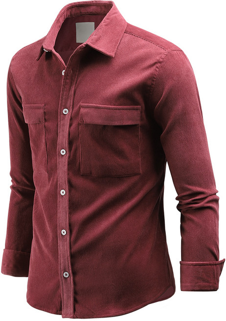 다꾸앙 남성용 긴팔 돌아온 클래식 골덴 셔츠 C10D14_ss2328