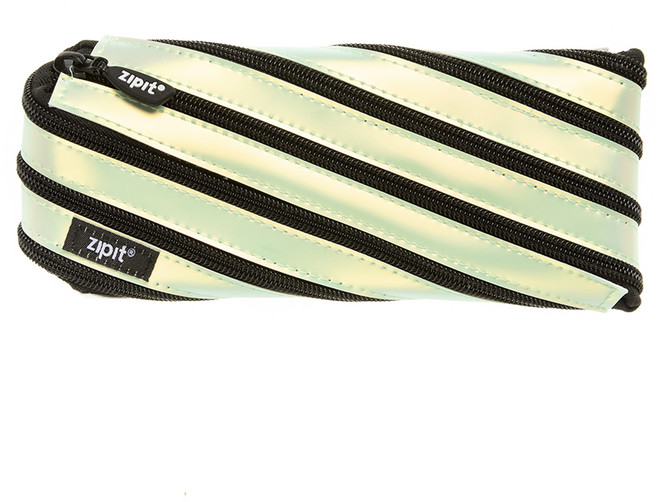 집잇 메탈릭네온 파우치 클러치 펜케이스, 샴페인, 1개