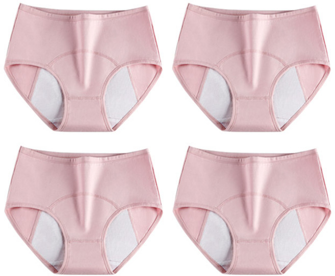 피치몰 여성용 통기성 면 방수 샘방지 위생 팬티 4p