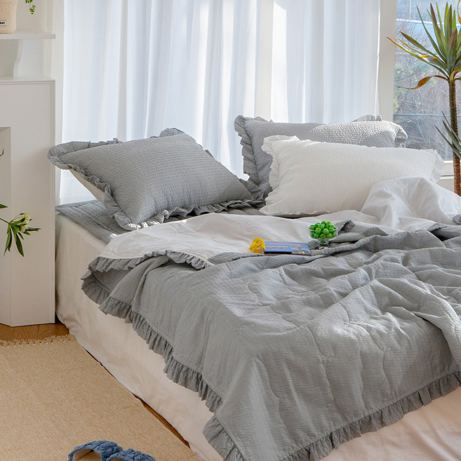 그래이불 나폴나폴 프렌치 프릴 시어서커 면 여름 이불 세트