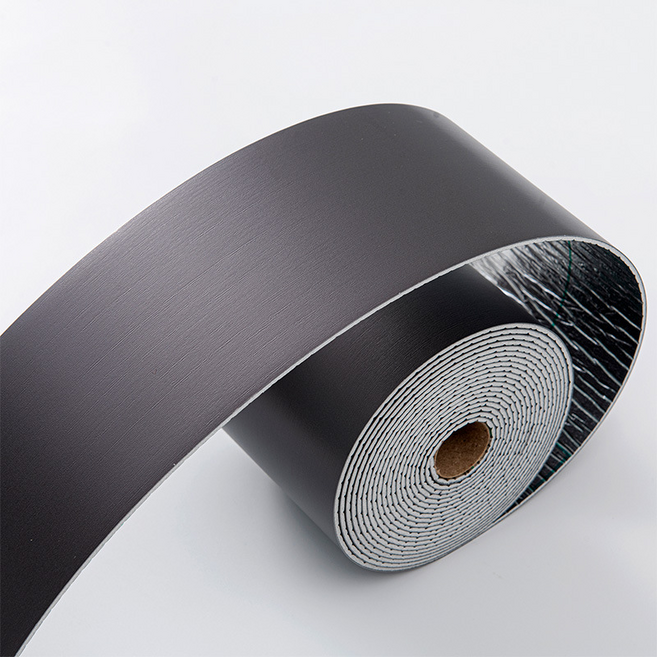 恩熙魔法設計 自黏式重點腰線壁紙, 金屬黑