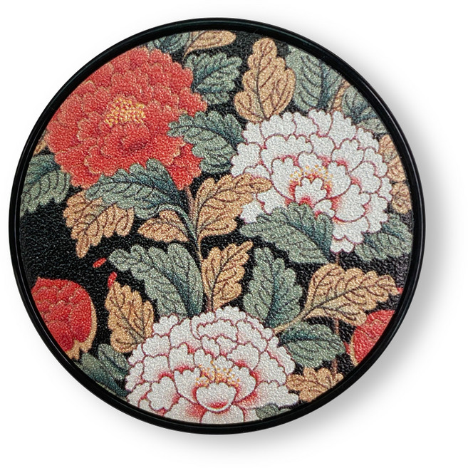 오색찬란코리아 휴대폰 그립톡, 부귀영화(검정), 1개